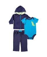 Yoga Sprout Baby Boys Cotton Hoodie, Bodysuit or Tee Top, and Pant, Mountains