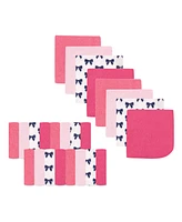 Luvable Friends Girls Super Soft Bundle Washcloths