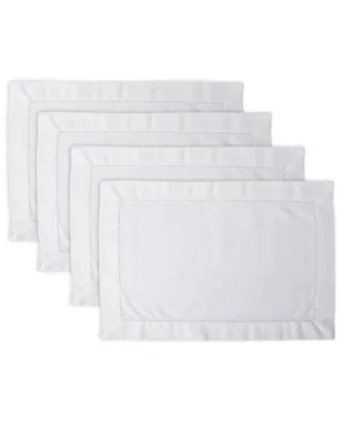 Design Imports Hemstitch Placemat, Set of 4 - Off