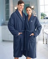 Linum Home 100% Turkish Cotton Personalized Unisex Herringbone Bath Robe