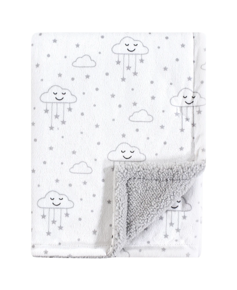 Hudson Baby Plush Blanket with Sherpa Backing One Size