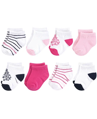 Yoga Sprout Baby Girls Socks, Light Pink Navy