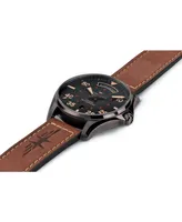 Hamilton Men's Swiss Automatic Khaki Pilot Brown Leather Strap Watch 42mm