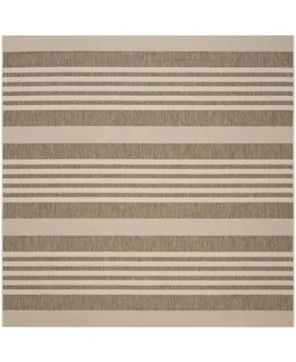 Safavieh Courtyard CY6062 Brown and Bone 7'10" x 7'10" Square Outdoor Area Rug