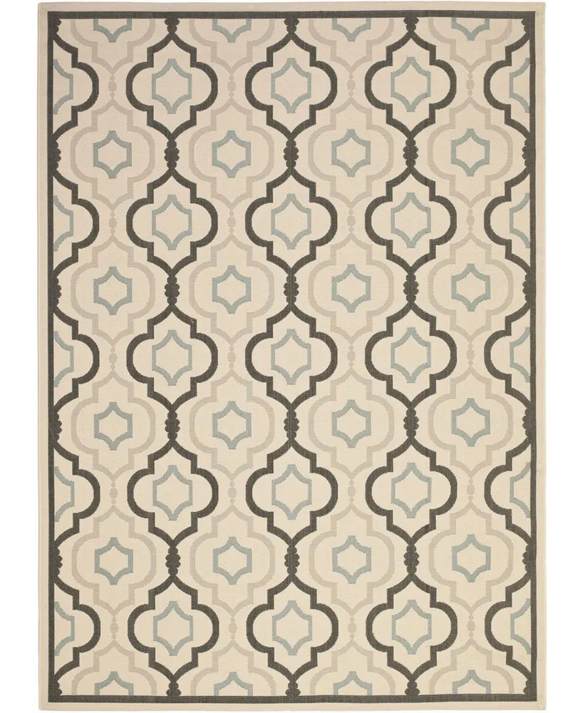 Safavieh Courtyard CY7938 Beige and Black 9' x 12' Outdoor Area Rug