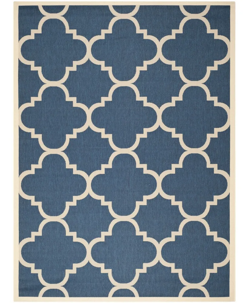 Safavieh Courtyard CY6243 Navy and Beige 9' x 12' Sisal Weave Outdoor Area Rug