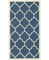 Safavieh Courtyard CY6914 Navy and Beige 2'7" x 5' Sisal Weave Outdoor Area Rug