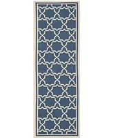 Safavieh Courtyard CY6916 Navy and Beige 2'3" x 10' Sisal Weave Runner Outdoor Area Rug