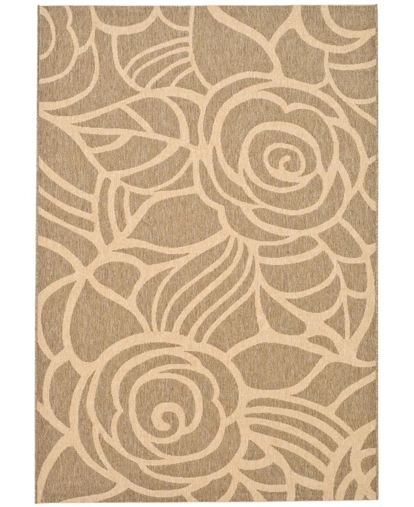 Safavieh Courtyard CY5141 Coffee and Sand 6'7" x 6'7" Square Outdoor Area Rug
