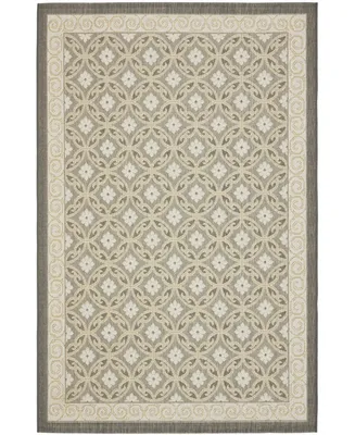 Safavieh Courtyard CY7810 Anthracite and Light Gray 8' x 11' Outdoor Area Rug