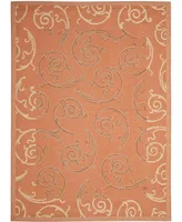 Safavieh Courtyard CY7108 Terracotta and Cream 8' x 11' Outdoor Area Rug