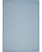 Safavieh Courtyard CY6919 Blue and Beige 8'11" x 12' Sisal Weave Rectangle Outdoor Area Rug