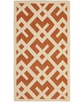 Safavieh Courtyard CY6915 Terracotta and Bone 2' x 3'7" Outdoor Area Rug