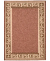 Safavieh Courtyard CY5143 Rust and Sand 5'3" x 7'7" Outdoor Area Rug