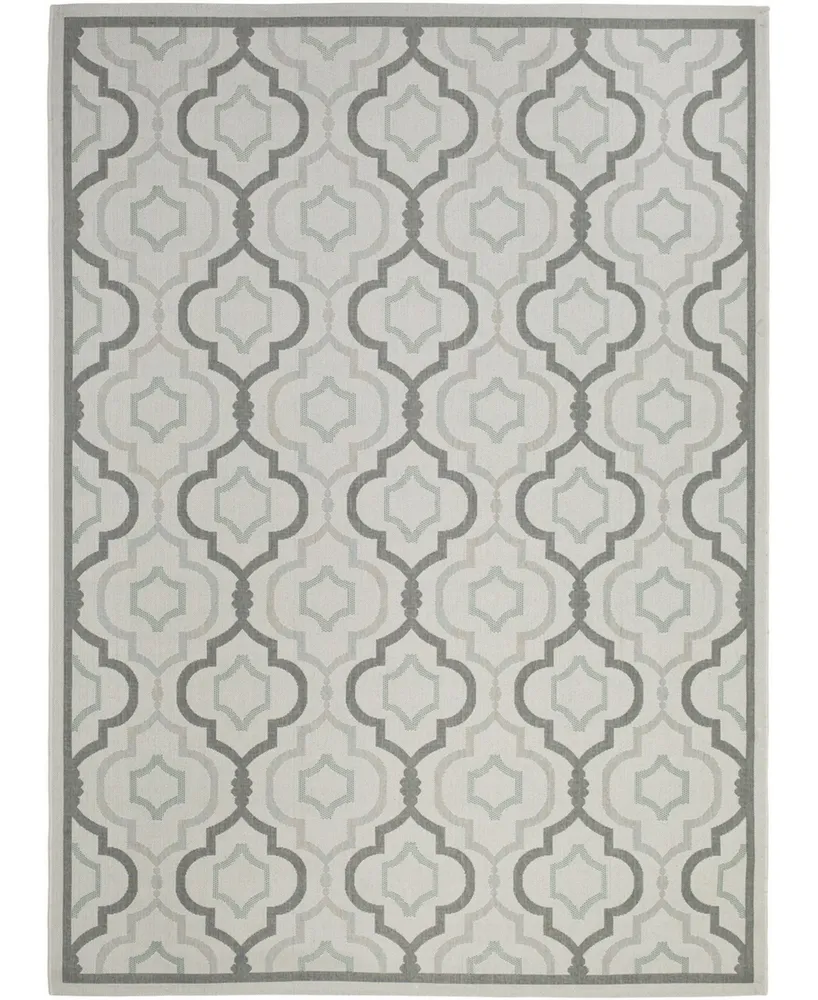 Safavieh Courtyard CY7938 Light Gray and Anthracite 8' x 11' Sisal Weave Outdoor Area Rug