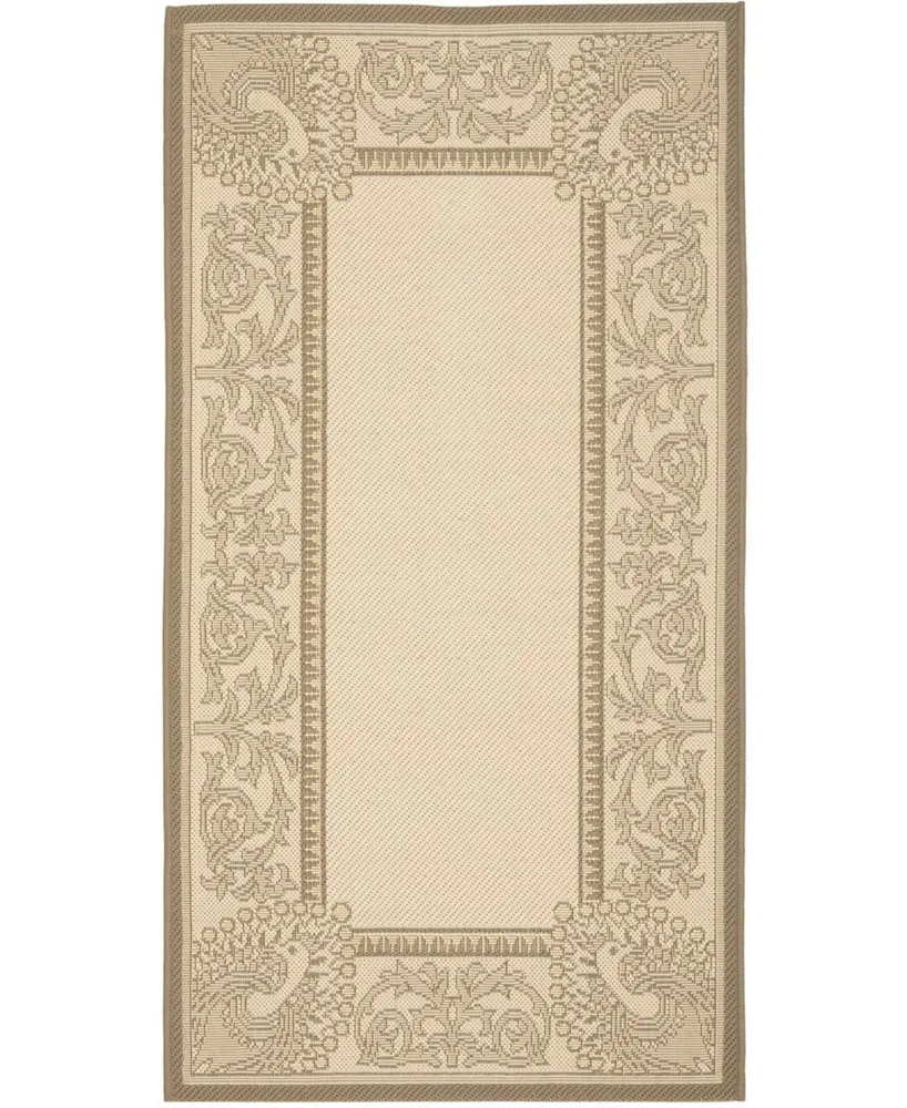 Safavieh Courtyard CY7514 Beige and Dark Beige 2'7" x 5' Outdoor Area Rug