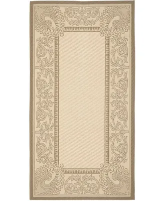 Safavieh Courtyard CY7514 Beige and Dark Beige 2'7" x 5' Outdoor Area Rug