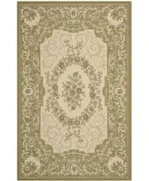 Safavieh Courtyard CY7208 Cream and Green 8' x 11' Sisal Weave Outdoor Area Rug