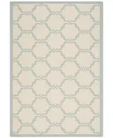 Safavieh Courtyard CY6009 Beige and Aqua 5'3" x 7'7" Sisal Weave Outdoor Area Rug