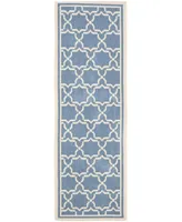 Safavieh Courtyard CY6916 Blue and Beige 2'4" x 12' Sisal Weave Runner Outdoor Area Rug