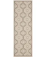 Safavieh Courtyard CY7938 Beige and Dark Beige 2'4" x 12' Runner Outdoor Area Rug