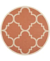 Safavieh Courtyard CY6243 Terracotta 6'7" x 6'7" Sisal Weave Round Outdoor Area Rug