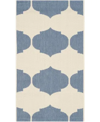 Safavieh Courtyard CY6162 Beige and Blue 2' x 3'7" Outdoor Area Rug