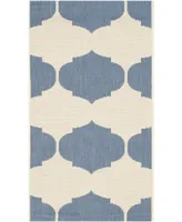 Safavieh Courtyard CY6162 Beige and Blue 2' x 3'7" Outdoor Area Rug