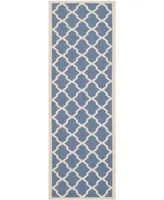 Safavieh Courtyard CY6903 Blue and Beige 2'3" x 8' Sisal Weave Runner Outdoor Area Rug