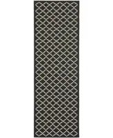 Safavieh Courtyard CY6919 Black and Beige 2'3" x 20' Runner Outdoor Area Rug