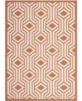 Safavieh Courtyard CY6113 Beige and Terracotta 5'3" x 7'7" Sisal Weave Outdoor Area Rug