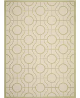 Safavieh Courtyard CY6115 Beige and Sweet Pea 8' x 11' Sisal Weave Outdoor Area Rug