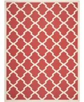 Safavieh Courtyard CY6903 Red and Bone 8' x 11' Sisal Weave Outdoor Area Rug