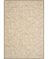 Safavieh Courtyard CY2653 Natural and Brown 6'7" x 9'6" Outdoor Area Rug