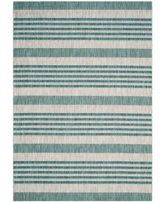 Safavieh Courtyard CY8062 Gray and Blue 8' x 11' Outdoor Area Rug