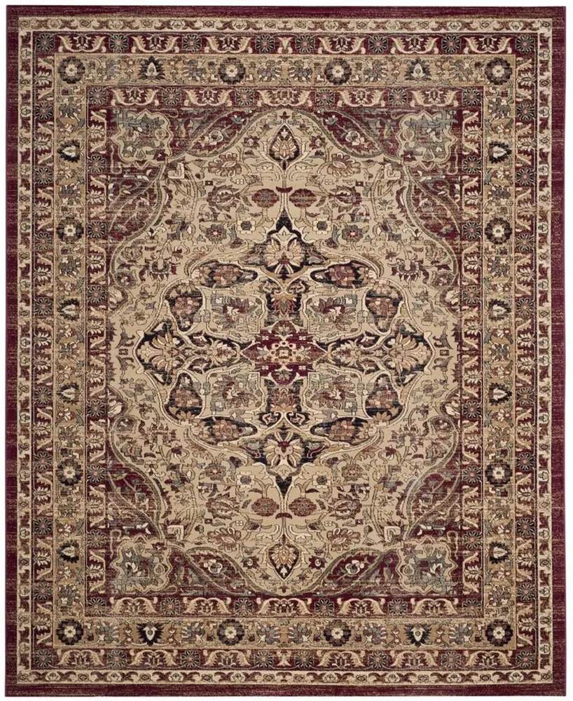 Safavieh Lavar Kerman LVK601 Creme and Red 8' x 10' Area Rug