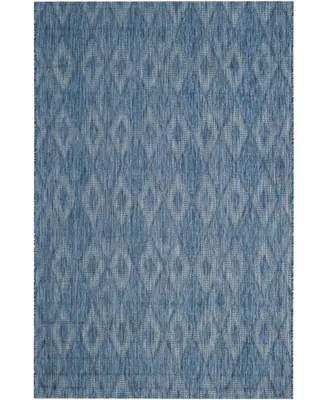 Safavieh Courtyard CY8522 Navy 4' x 5'7" Sisal Weave Outdoor Area Rug