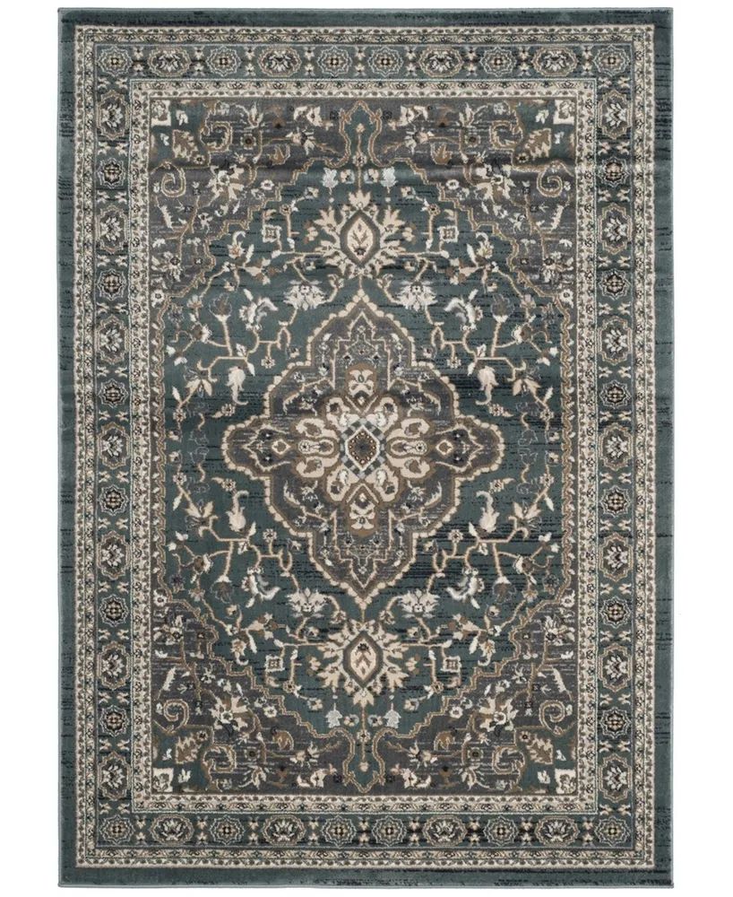 Safavieh Lyndhurst LNH338 Teal and Gray 4' x 6' Area Rug