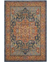 Safavieh Evoke EVK275 Blue and Orange 4' x 6' Area Rug