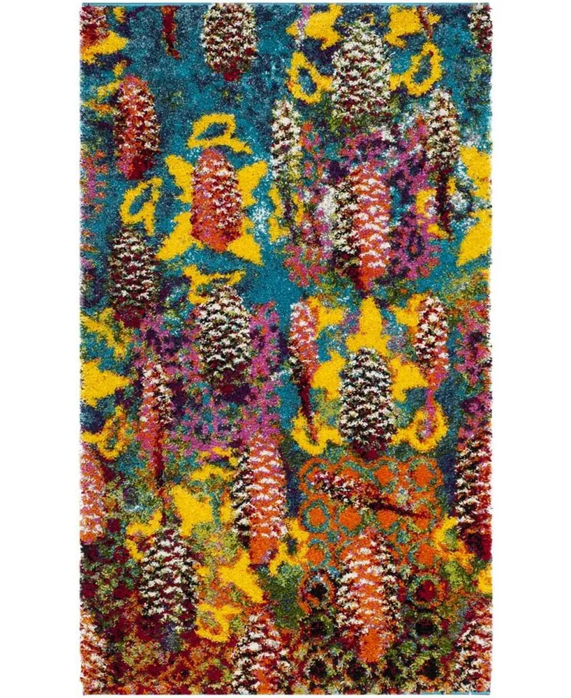 Safavieh Fiesta FSG369 Turquoise and Multi 3' x 5' Area Rug