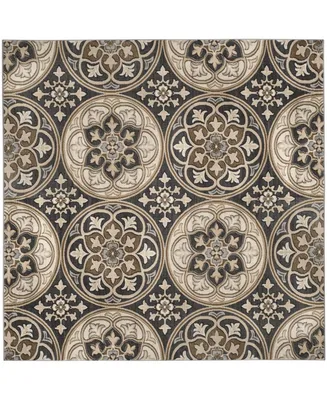 Safavieh Lyndhurst LNH341 Light Gray and Beige 8' x 8' Square Area Rug