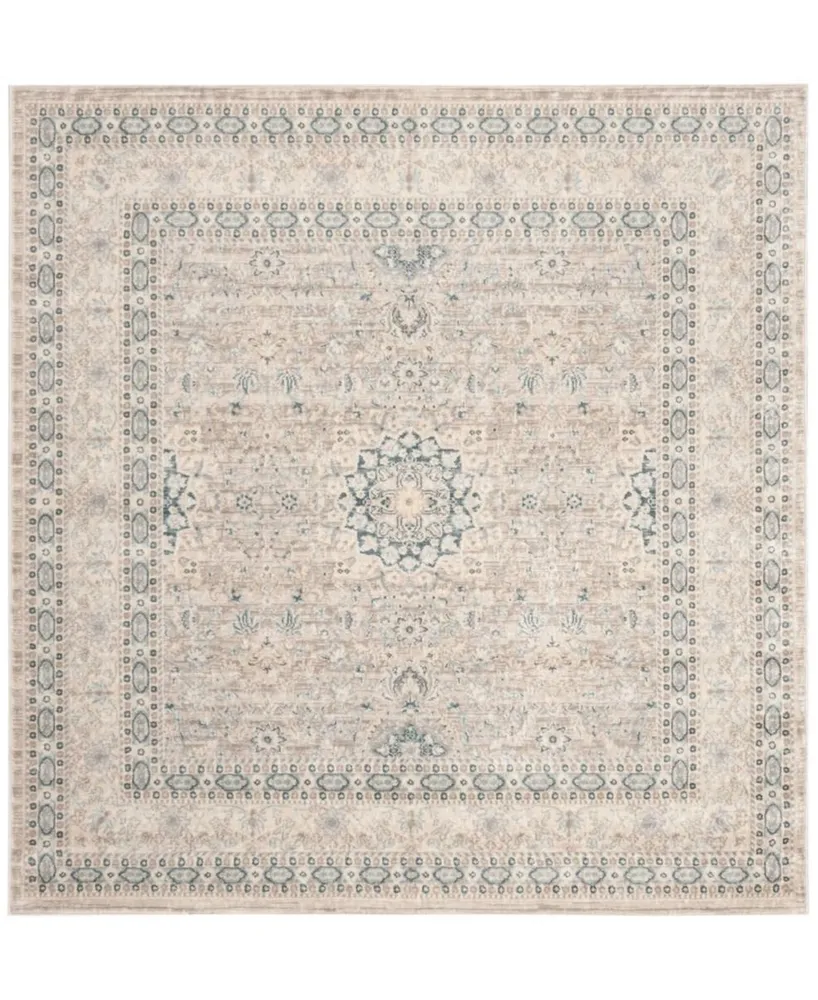 Safavieh Archive ARC671 Gray and Blue 5' x 5' Square Area Rug