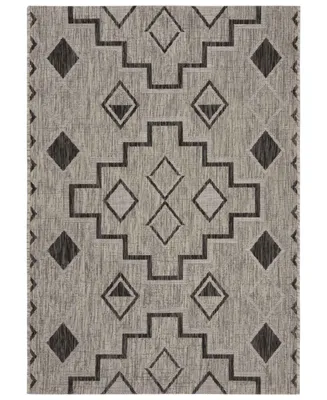 Safavieh Courtyard CY8533 Gray and Black 4' x 5'7" Outdoor Area Rug