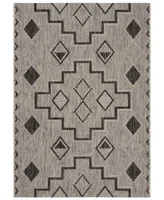 Safavieh Courtyard CY8533 Gray and Black 4' x 5'7" Outdoor Area Rug