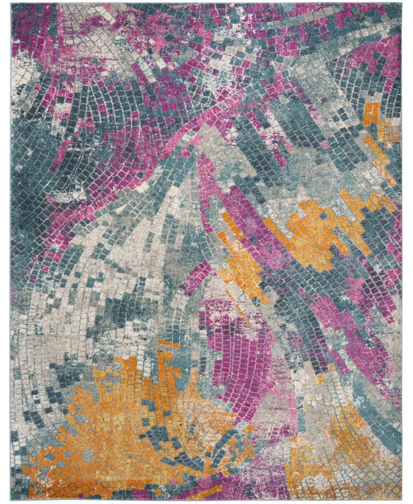 Safavieh Madison MAD201 Blue and Multi 8' x 10' Area Rug