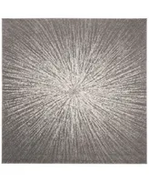 Safavieh Evoke EVK228 Dark Gray and Ivory 6'7" x 6'7" Square Area Rug