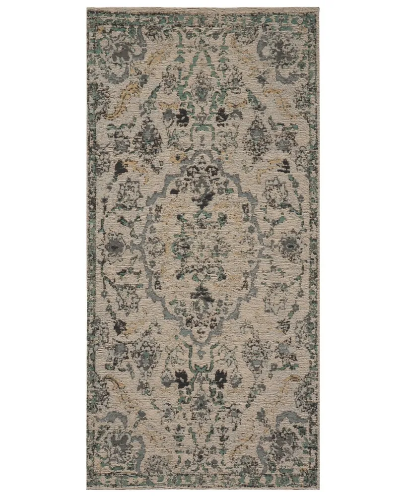 Safavieh Classic Vintage CLV102 Gray and Turquoise 4' x 6' Area Rug
