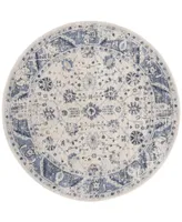 Safavieh Charleston CHL413 Ivory and Blue 6'7" x 6'7" Round Area Rug