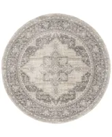 Safavieh Brentwood BNT865 Cream and Gray 6'7" x 6'7" Round Area Rug