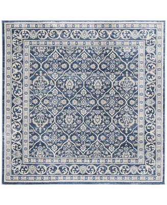 Safavieh Brentwood BNT870 Navy and Light Gray 6'7" x 6'7" Sisal Weave Square Area Rug